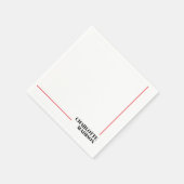 Moderne einfache schwarze weiße trendy minimalisti serviette (Ecke)