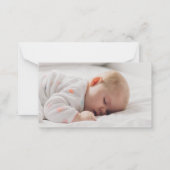 Moderne, einfache Script-Foto Babydusche Danke Mitteilungskarte (Rückseite)