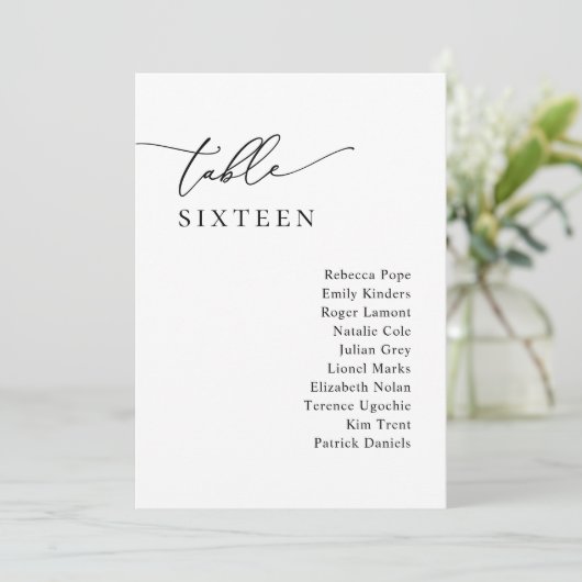 Moderne, einfache Script-Hochzeitskarten Einladung (Stehend Vorderseite)