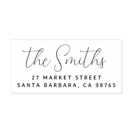 Moderne einfache Script-Rücksendeadresse Permastempel (Design)
