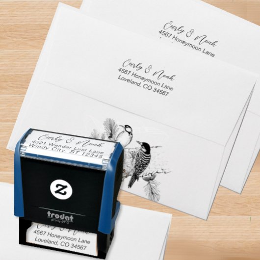 Moderne einfache Script-Rücksendeadresse Permastempel