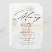 Moderne, einfache Sicht, Anforderung, Beerdigung Einladung (Vorne/Hinten)