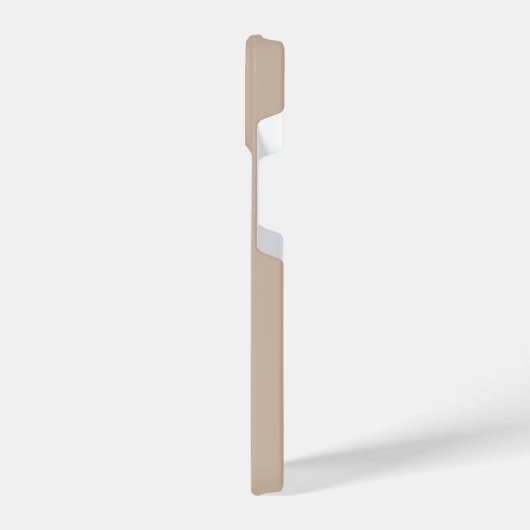 Moderne einfache Signatur Script Calligraphy Beige iPhone Hülle (Linke Seite)