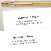 Moderne, einfache Skriptbezeichnung Hochzeit-Rücks