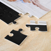 Moderne einfache Skriptfamilienfoto Puzzle (Seite)