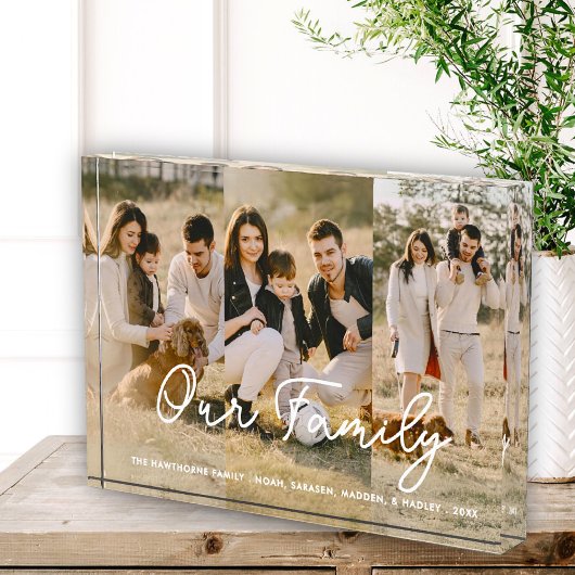 Moderne, einfache Skriptfotografie Fotoblock