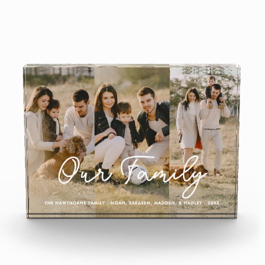 Moderne, einfache Skriptfotografie Fotoblock (Vorderseite)