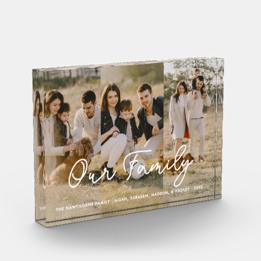 Moderne, einfache Skriptfotografie Fotoblock (Links)