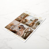 Moderne, einfache Skriptsprache 6 Fotos Verlobung Folieneinladung (Gedreht)