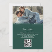 Moderne, einfache Smaragdgrüne UAWG QR Einladung (Rückseite)