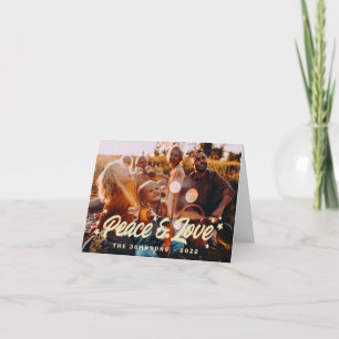 Moderne einfache spielerische Grüße Sterne Familie Feiertagskarte