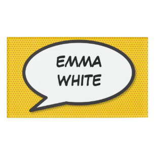 Moderne einfache Sprechblase Comic Buch Namenschild