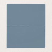 moderne einfache staubblaue Signatur Typografie Visitenkarten (Innenseite Aufgefaltet)