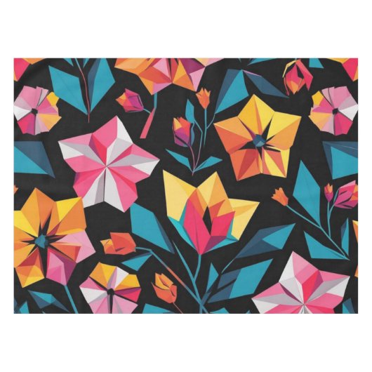 moderne einfache Stern geometrisches farbenfrohes Tischdecke (Vorderseite (Horizontal))