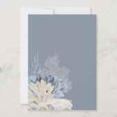 Moderne, einfache Strandhochzeit Save the Date Einladung (Rückseite)