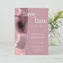 Moderne, einfache, stürmische Rose Mauve Save The Date