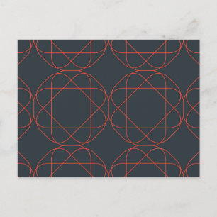 Moderne, einfache, süße, spielerische geometrische postkarte