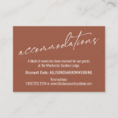 Moderne einfache Terracotta-Unterkünfte Begleitkarte (Vorderseite)