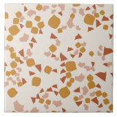 Moderne, einfache Terrazzo Creme Blush Pink Gold T Fliese (Vorderseite)
