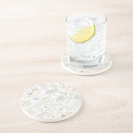 Moderne, einfache Terrazzo Getränkeuntersetzer