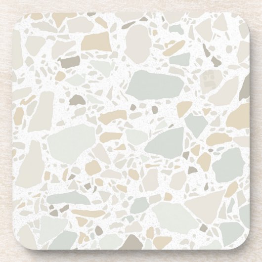 Moderne, einfache Terrazzo Getränkeuntersetzer (Vorderseite)