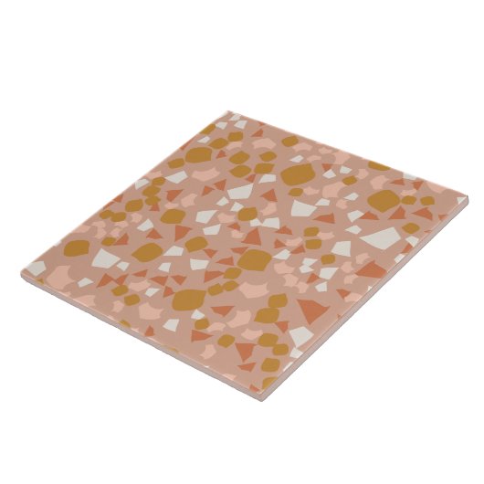 Moderne, einfache Terrazzo Rosa Tile Fliese (Seite)