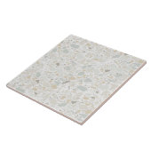 Moderne einfache Terrazzo-Weißfliese Fliese (Seite)