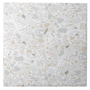 Moderne einfache Terrazzo-Weißfliese Fliese