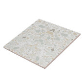Moderne einfache Terrazzo-Weißfliese Fliese (Seite)