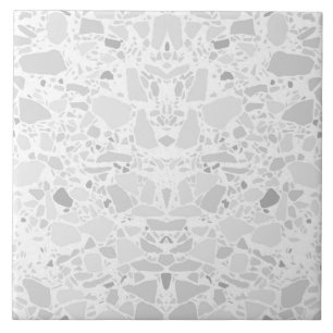 Moderne einfache Terrazzo-Weißfliese Fliese
