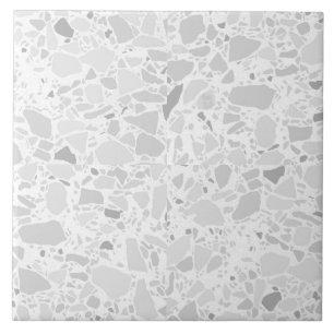 Moderne einfache Terrazzo-Weißfliese Fliese
