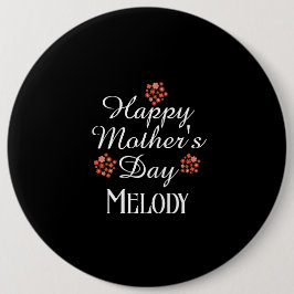 moderne einfache Text glücklich Mutter Tag pfirsic Button