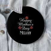 moderne einfache Text glücklich Mutter Tag pfirsic Button (Beispiel)