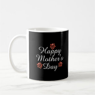 moderne einfache Text glücklich Mutter Tag pfirsic Kaffeetasse