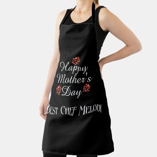 moderne einfache Text glücklich Mutter Tag pfirsic Schürze (InSitu)