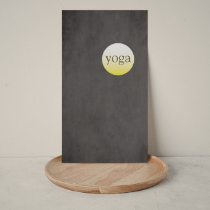 Moderne einfache Textur Schwarz Gelber Yoga-Instru Visitenkarte