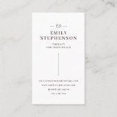 Moderne einfache Therapeutin Business Card Visitenkarte (Vorderseite)