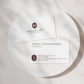 Moderne einfache Therapeutin Business Card Visitenkarte