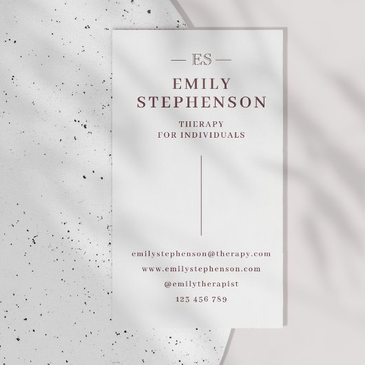 Moderne einfache Therapeutin Business Card Visitenkarte