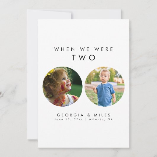 Moderne Einfache Tischnummer im Foto (Vorderseite)