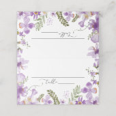 Moderne einfache Tischnummer Platzkarten (Außenseite Aufgefaltet)