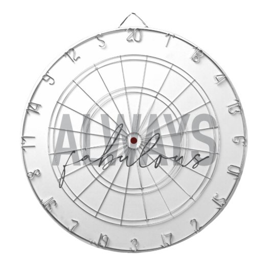 Moderne, einfache, trendige Typografie immer Fabul Dartscheibe (vorne)