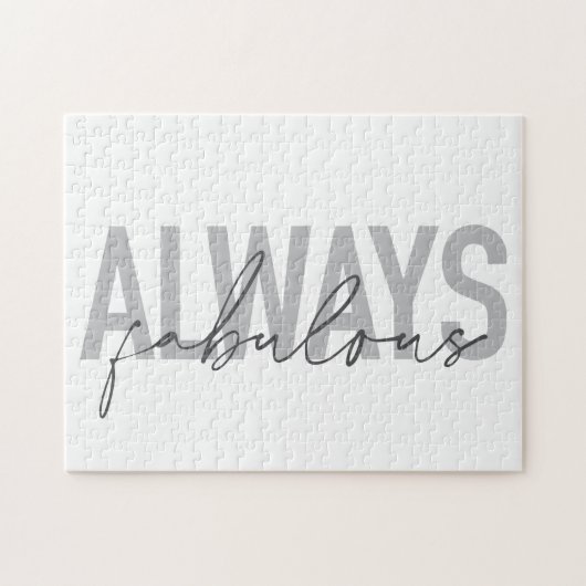 Moderne, einfache, trendige Typografie immer Fabul Puzzle (Horizontal)