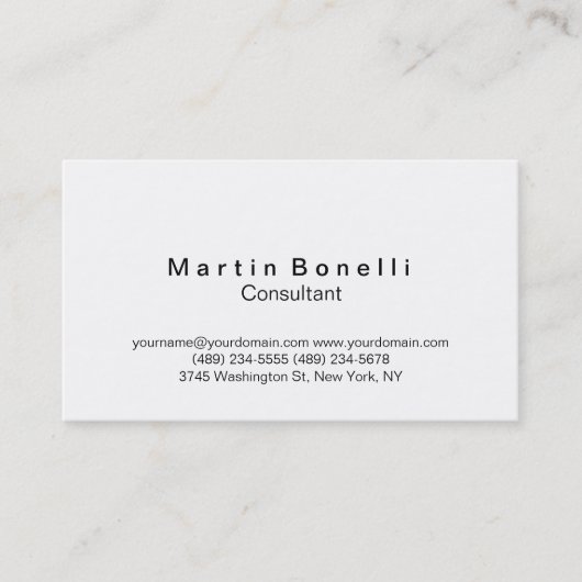 Moderne, einfache, trendige Unternehmenskarte Visitenkarte (Vorderseite)