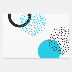 Moderne, einfache, trendige, urbane Kreisgrafik Geschenkpapier Set