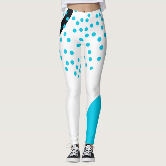 Moderne, einfache, trendige, urbane Kreisgrafik Leggings (Vorderseite)