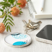 Moderne, einfache, trendige, urbane Kreisgrafik Schlüsselanhänger (Seite)