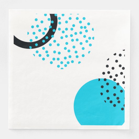 Moderne, einfache, trendige, urbane Kreisgrafik Serviette (Vorderseite)