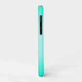 Moderne, einfache, türkisfarbene Farbe Case-Mate iPhone Hülle (Hinten/Links)