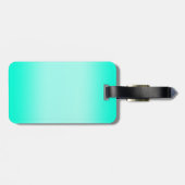 Moderne, einfache, türkisfarbene Farbe Gepäckanhänger (Rückseite horizontal)